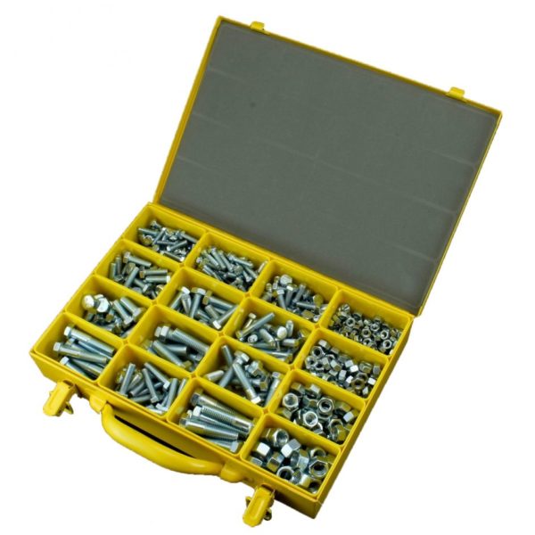 thumbnail image 2 of 1495-Piece Class 10.9 Metric Hex Bolt, Nut & Washer Assortment – Zinc Plated Steel 2 of 2