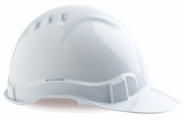 White Vented Hard Hat