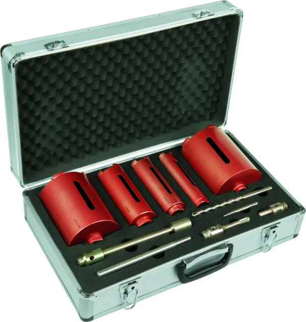 OX Professional Dry Core Drill Set In Case 5pc