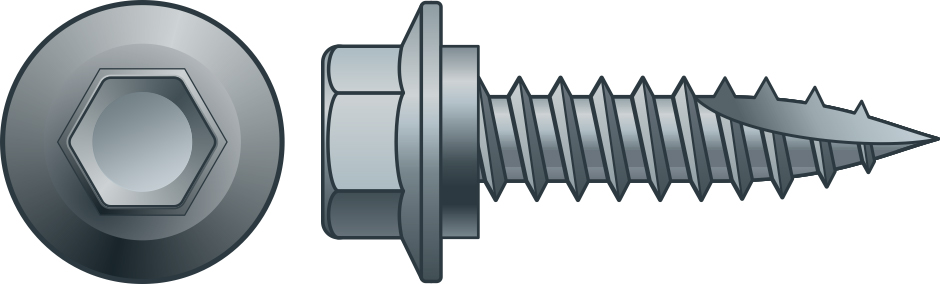 Type 17 Hex Head Gal Screws With Neo