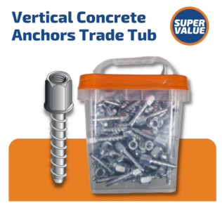 Vertical Concrete Anchors Trade Tub