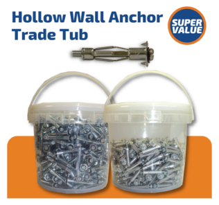 Hollow Wall Anchor Trade Tubs