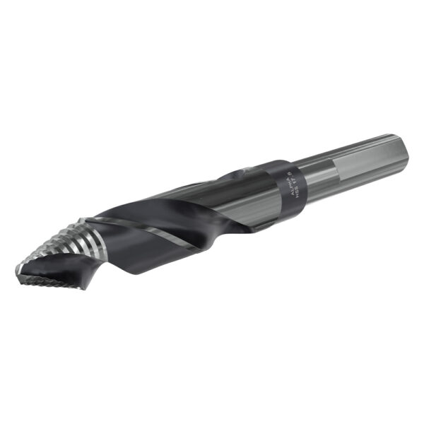 17.5mm Onsite Plus Step Tip Reduced Shank Drill M2 HSS 3 Flat Shank - Image 2