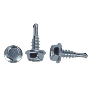 Self Drilling Screws Hex Head Clear Zinc Coarse Thread